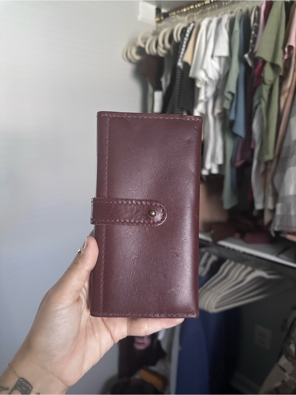 Portland Leather Goods Trifold Wallet (Cognac)
